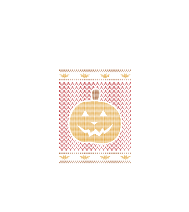 Pumpkin Ugly Sweater Halloween minta fekete pólón