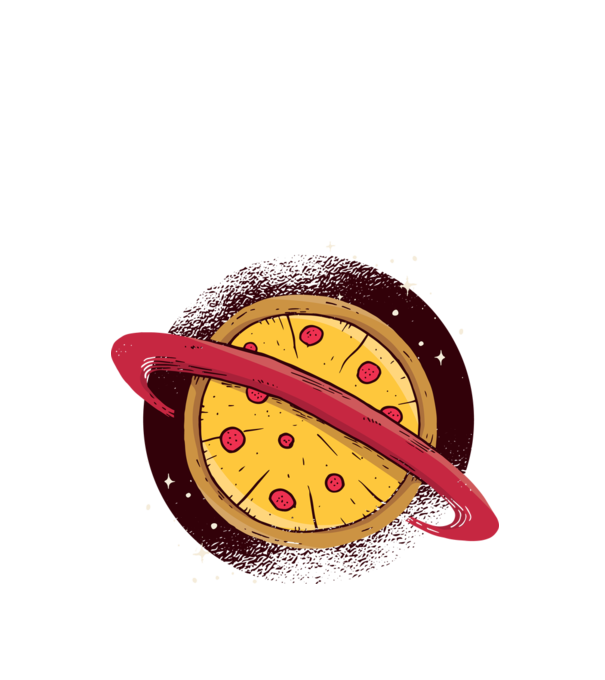 Pizza Bolygó minta almazöld pólón