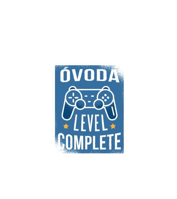 Óvoda level completed minta fekete pólón