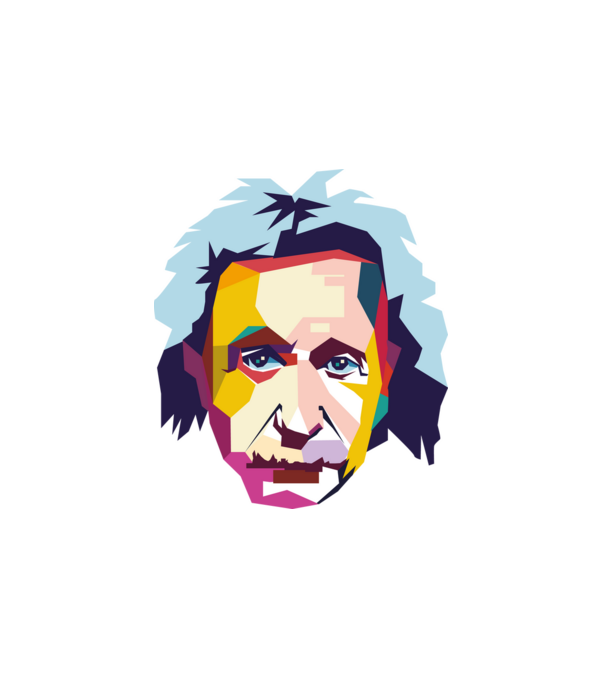 Einstein absztrakt minta fehér pólón