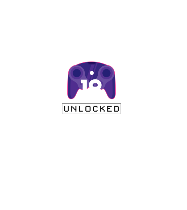 Level 18 Unlocked Gamer Születésnap minta fekete pólón