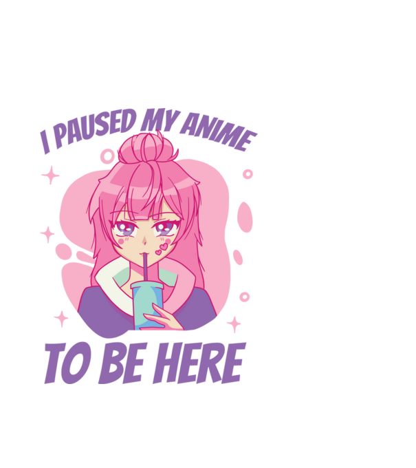 I paused my Anime to be here minta fehér pólón