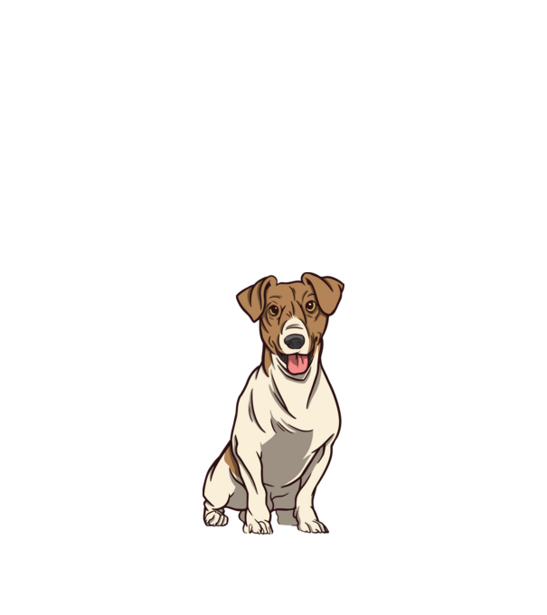 Jack Russell Terrier minta homokszín pólón