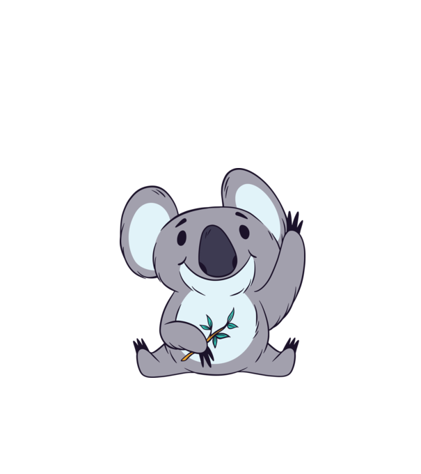 Cuki Koala minta fehér pólón
