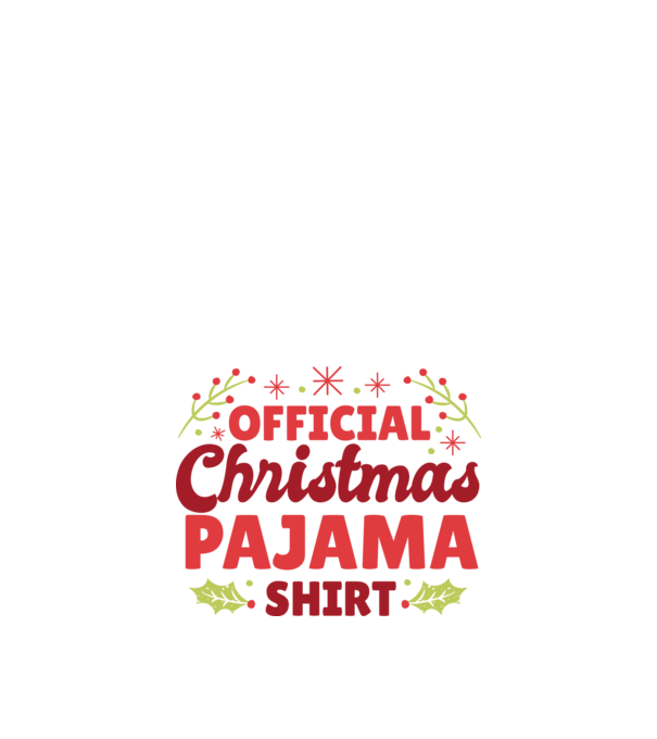 Karácsonyi Pijama minta fehér pólón