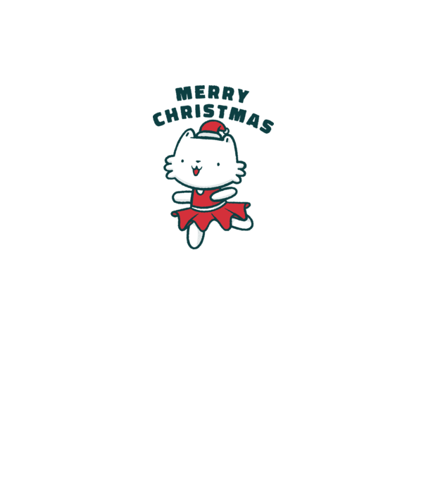Merry Christmas Cica minta fehér pólón