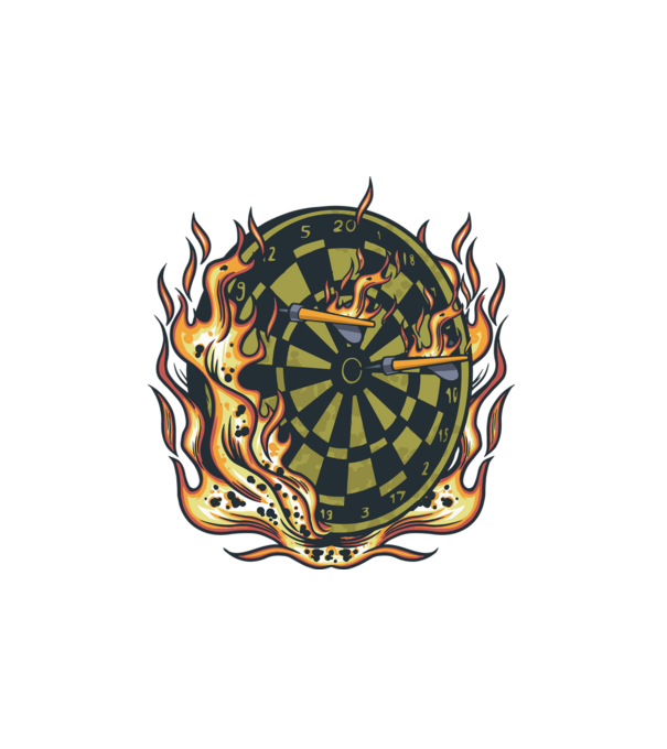 Darts tábla minta fehér pólón
