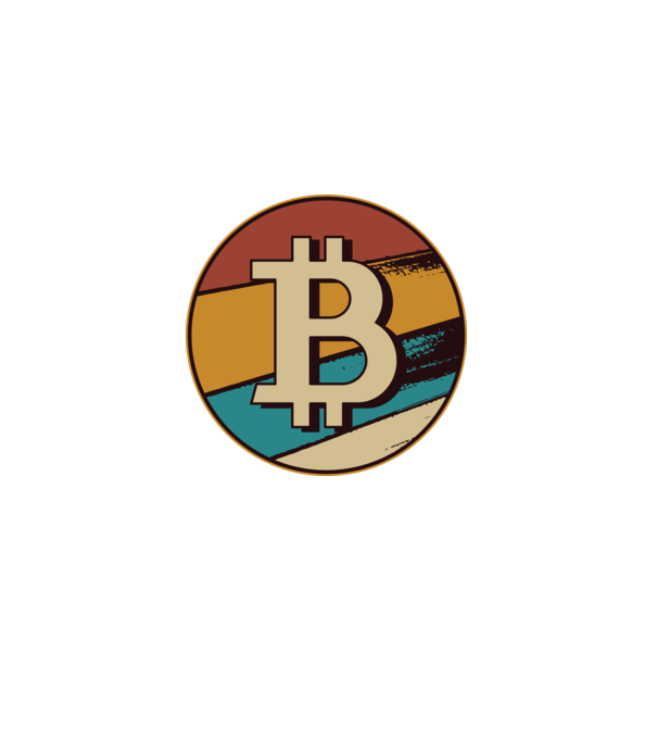 Bitcoin retro minta fekete pólón