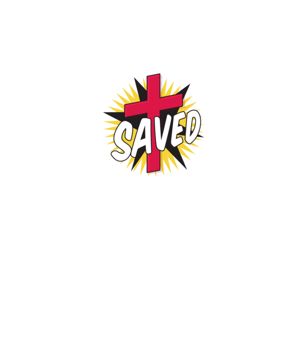 Saved Jézus Kereszt minta szürke pólón