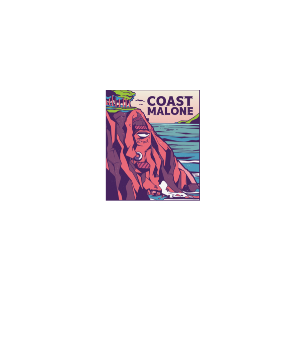 Coast Malone minta farmerkék pólón