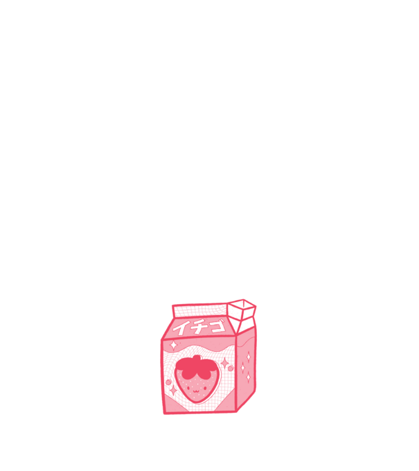 Strawberry Milk minta fehér pólón