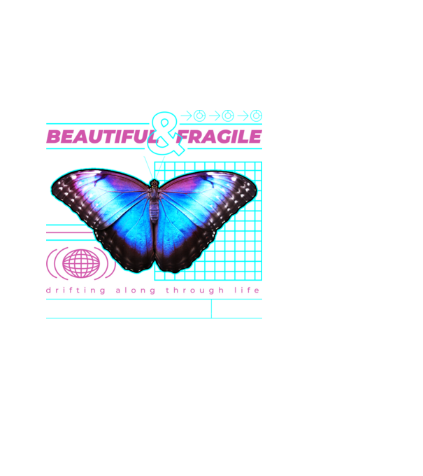 Trap Butterfly minta fekete pólón