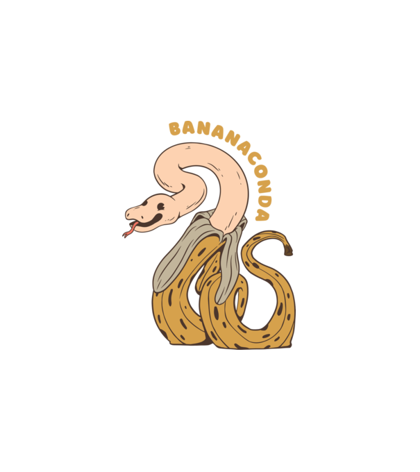 Bananaconda minta fehér pólón