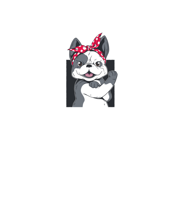 Francia Bulldog minta szürke pólón