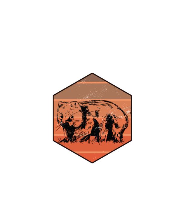 wombat minta fekete pólón