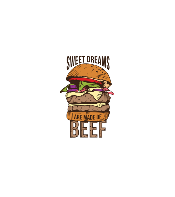 Sweet Dreams Beef minta fehér pólón