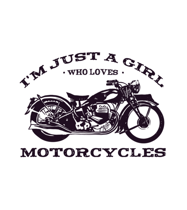 Motoros csaj minta fehér pólón