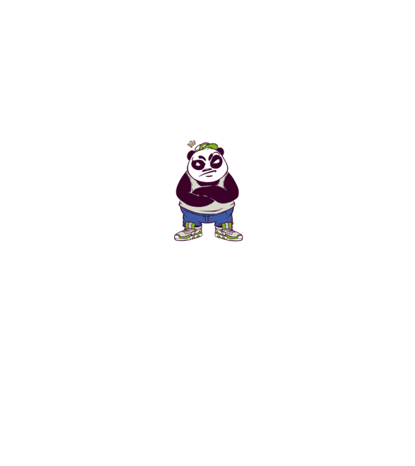 Dühös panda fiú minta fehér/piros pólón