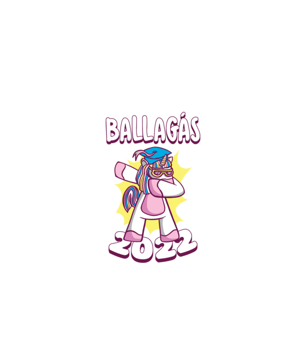 BALLAGÓ UNIKORNIS BALLAGÁS minta fehér pólón