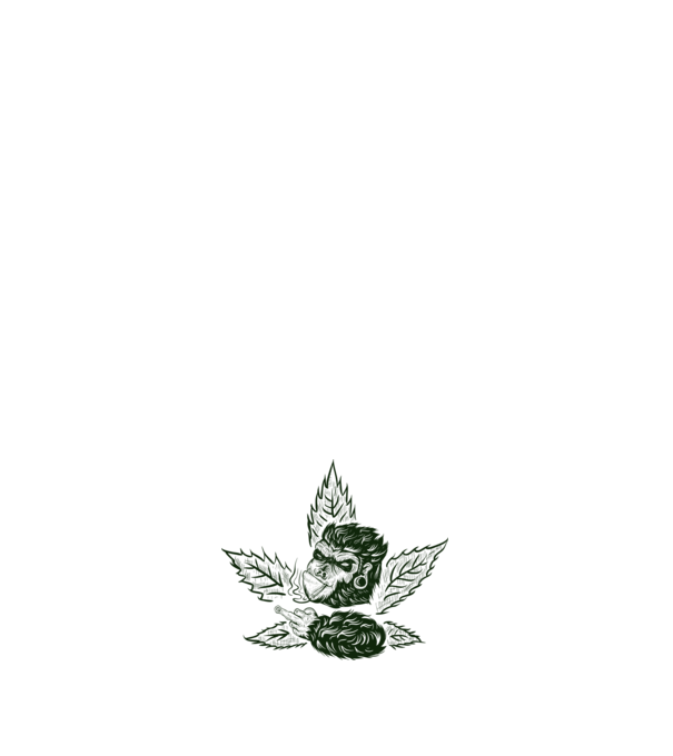 GORILLA cannabis minta fehér pólón