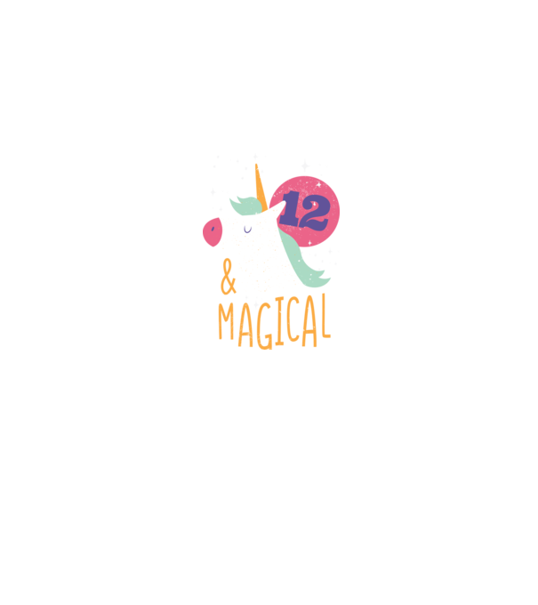 I'm 12 and Magical Unikornis minta farmerkék pólón