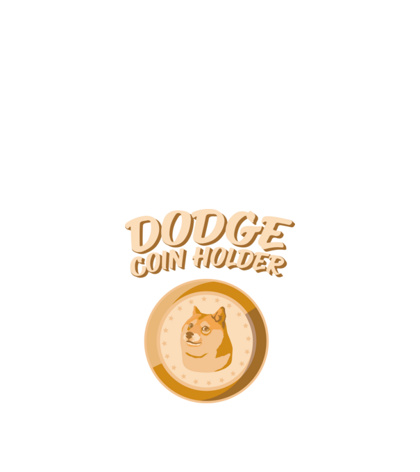 Doge Coin Holder minta fekete pólón
