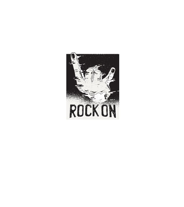 Rock On minta szürke pólón