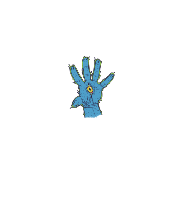 Illuminati Trippy Hand minta fekete pólón