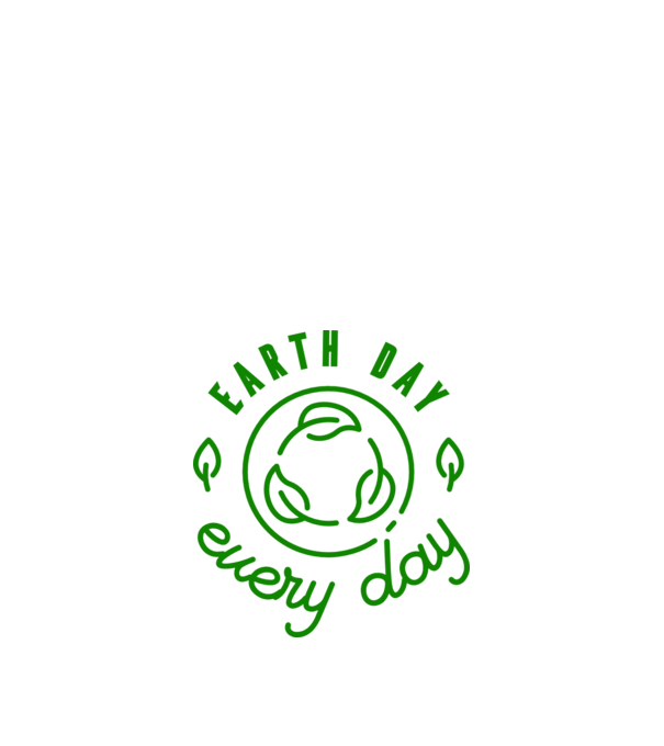 Earth Day Every Day - Föld napja minta fehér pólón
