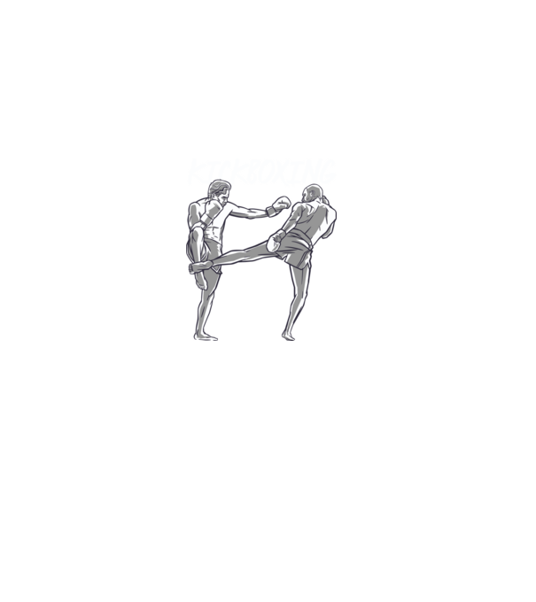 Kickboxing minta fekete pólón