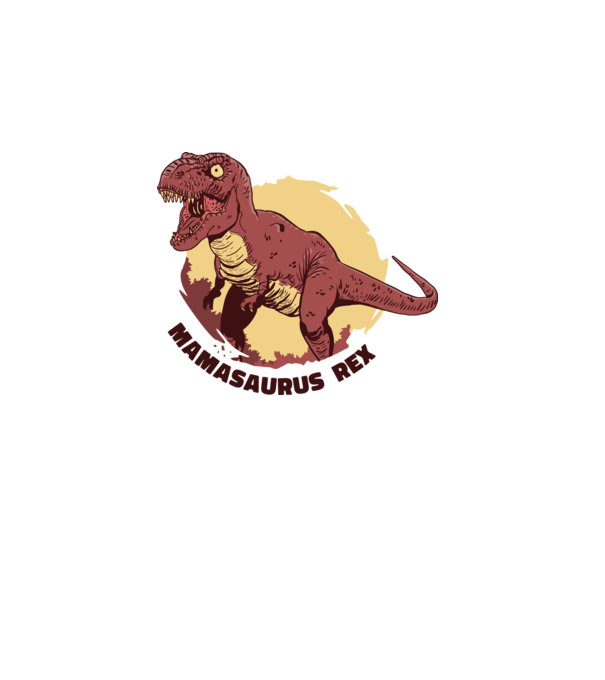 Mamasaurus Rex minta fehér pólón