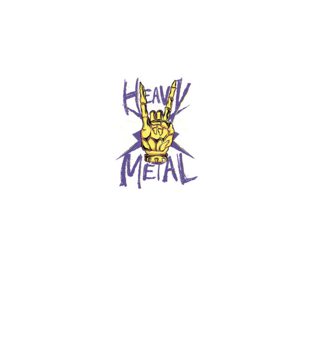 Heavy Metal minta sötétkék pólón