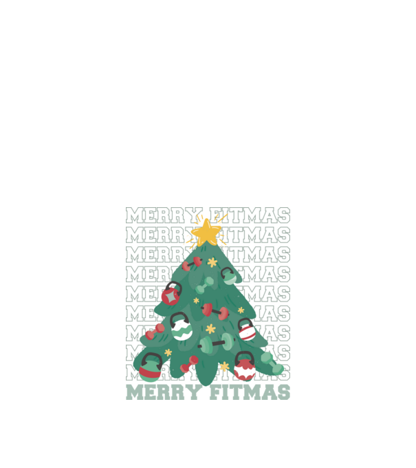 Merry Fitmas Karácsonyfa Fitness minta fekete pólón