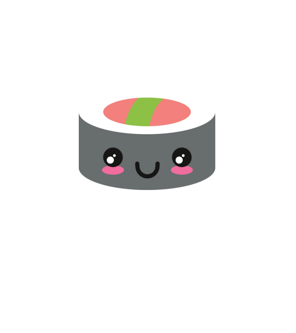 Sushi minta szürke pólón
