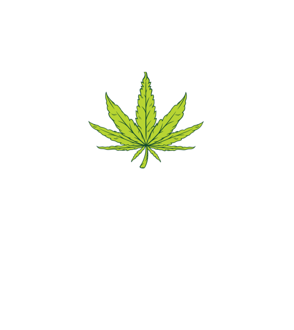 Marijuana levél minta zöld pólón