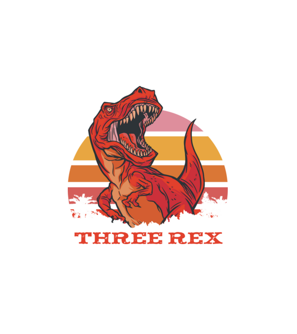 T Rex minta fehér pólón