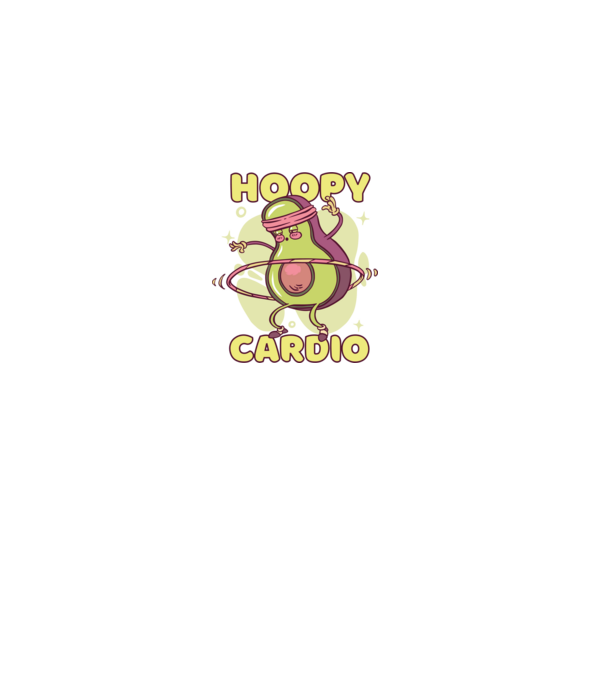 Avocado Hoolahoop minta fehér pólón