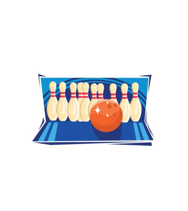 Bowling minta fehér pólón