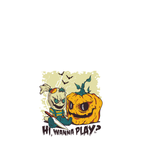 Akarsz játszani? Halloween minta királykék pólón