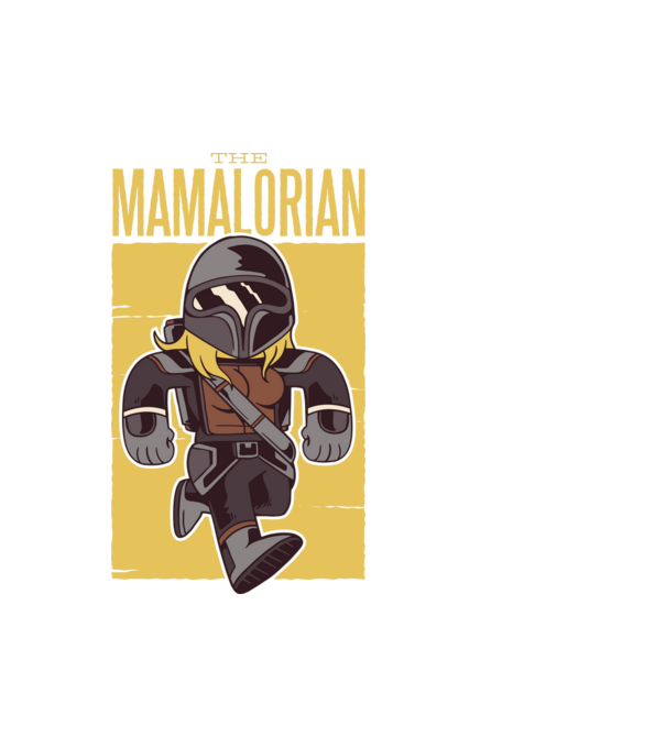 Mamalorian minta fehér pólón