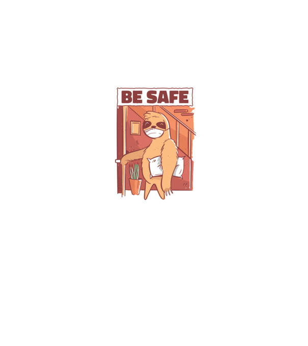 Lajhár Be Safe minta farmerkék pólón