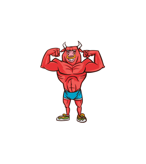 Bull minta fehér pólón