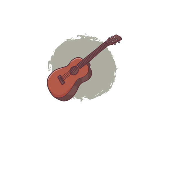 Ukulele minta fehér pólón