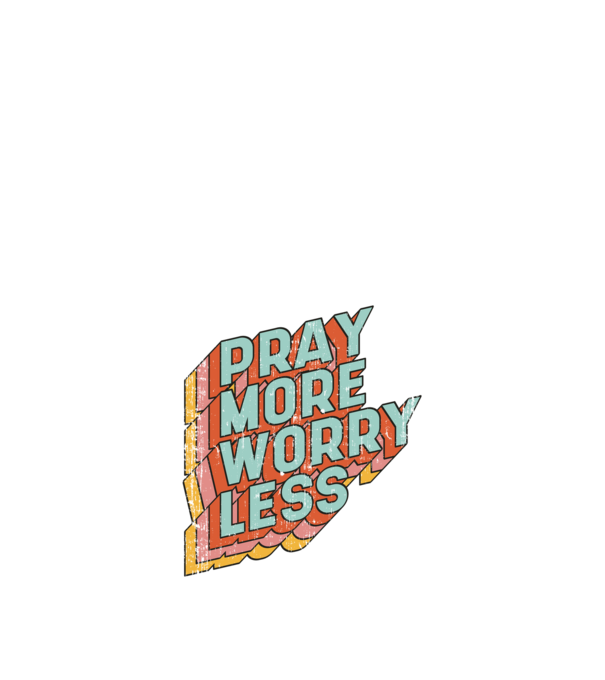 Pray More minta fekete pólón