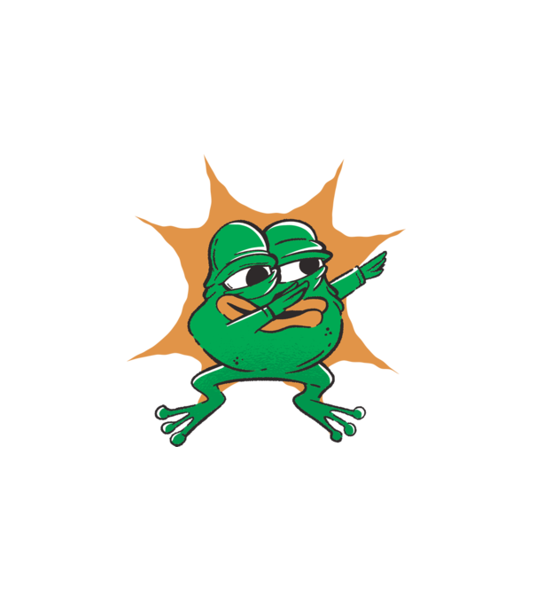 Béka DAB minta fehér pólón