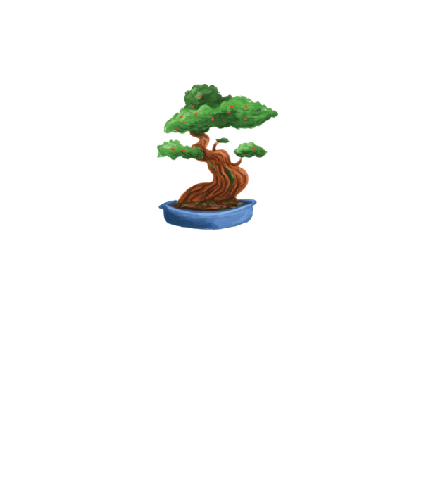 Bonsai fa minta fekete pólón