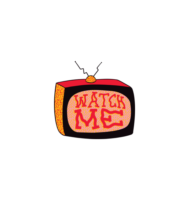 Watch Me TV minta fehér pólón