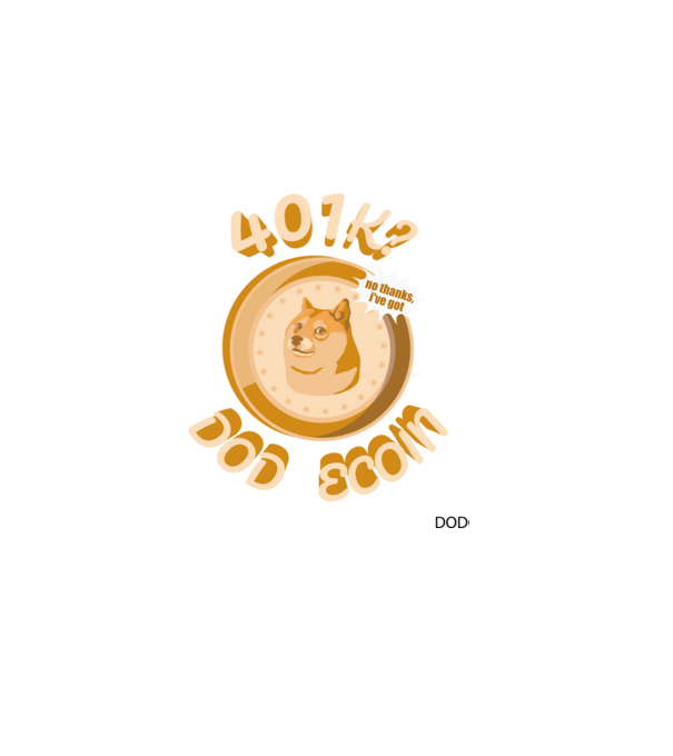 Doge Coin minta sötétkék pólón