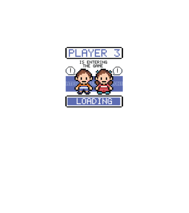 Harmadik testvér pixelart minta királykék pólón