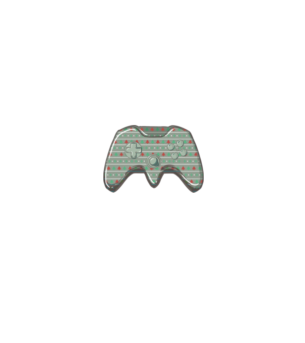 Karácsonyi Kontroller Gamer minta fehér/piros pólón